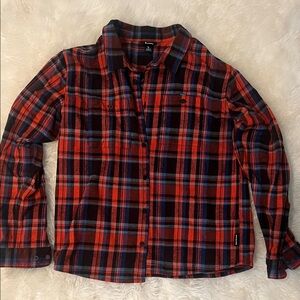 Cotopaxi Red and Blue Plaid Casual Button Down Shirt